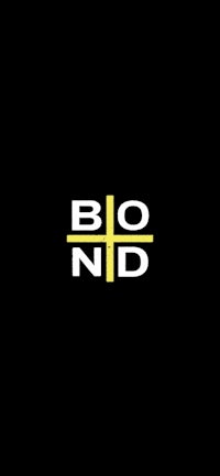 a black background with the word bond on it